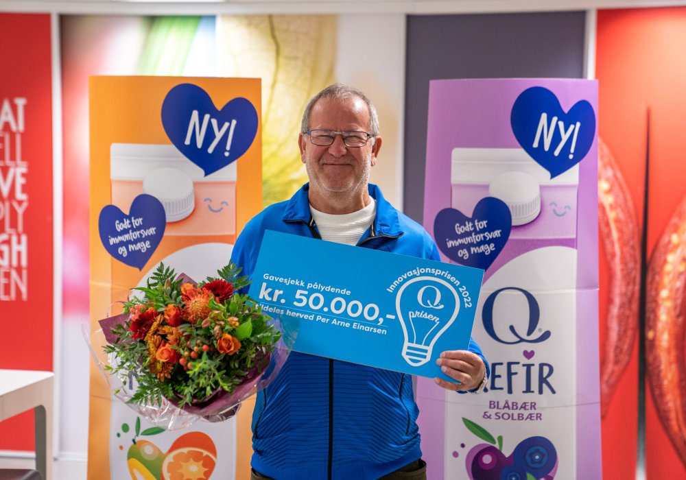 Per Arne, vinner av Q Innovasjonspris for Qkefir