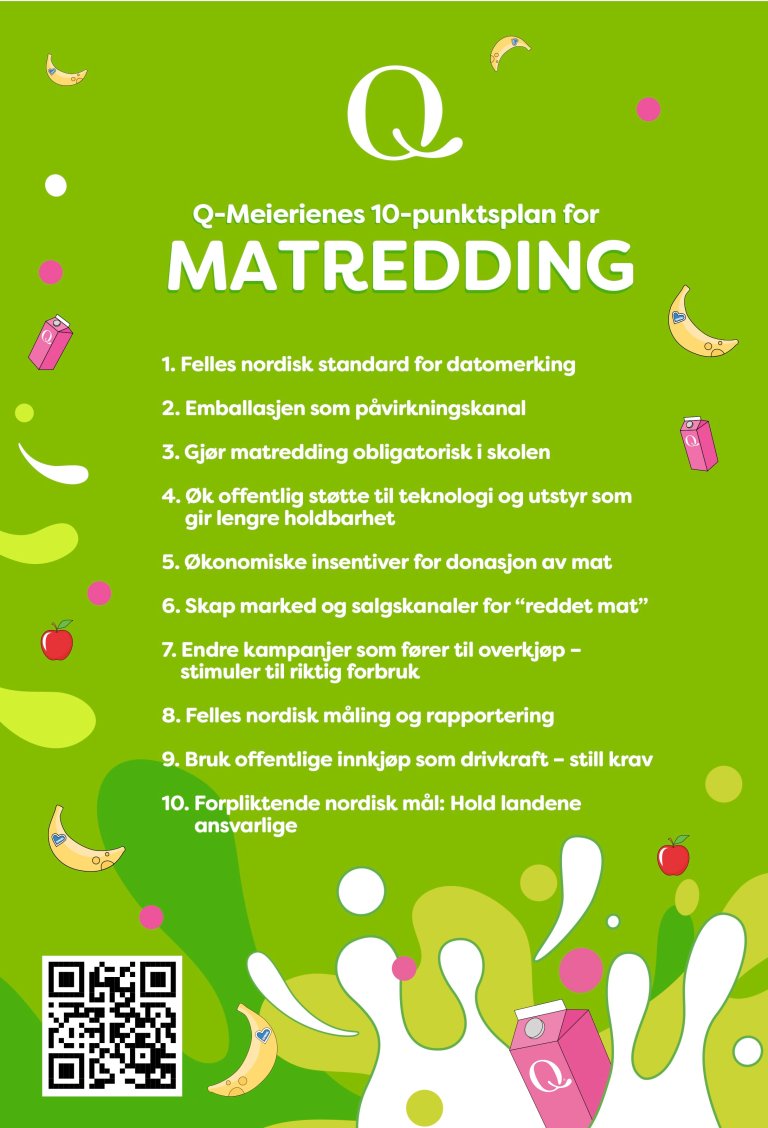 En liste over 10 punkt for å redde mat i Norden