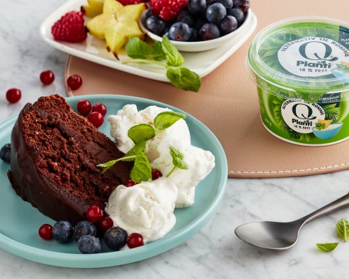 Vegansk vaniljeis med Q® Planti® Rømme