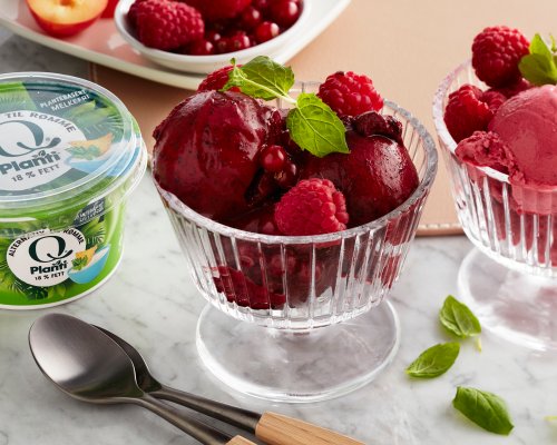 Enkel sorbet med Q® Planti® Rømme