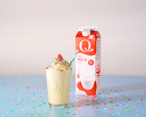 Konfettishake med hvit sjokolade