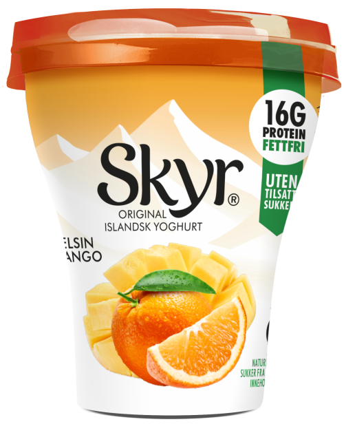 skisse Skyr 160g appelsin mango juni 23