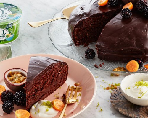 Vegansk sjokoladekake med Q® Planti® Rømme