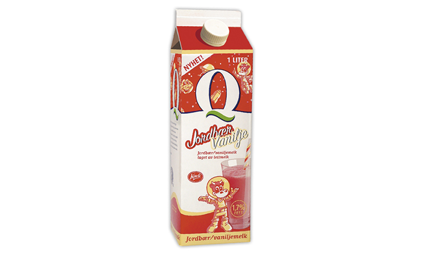 Q-melk Jordbær og vanilje