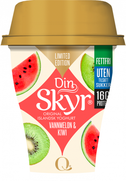 Vannmelon og Kiwi yogurt!